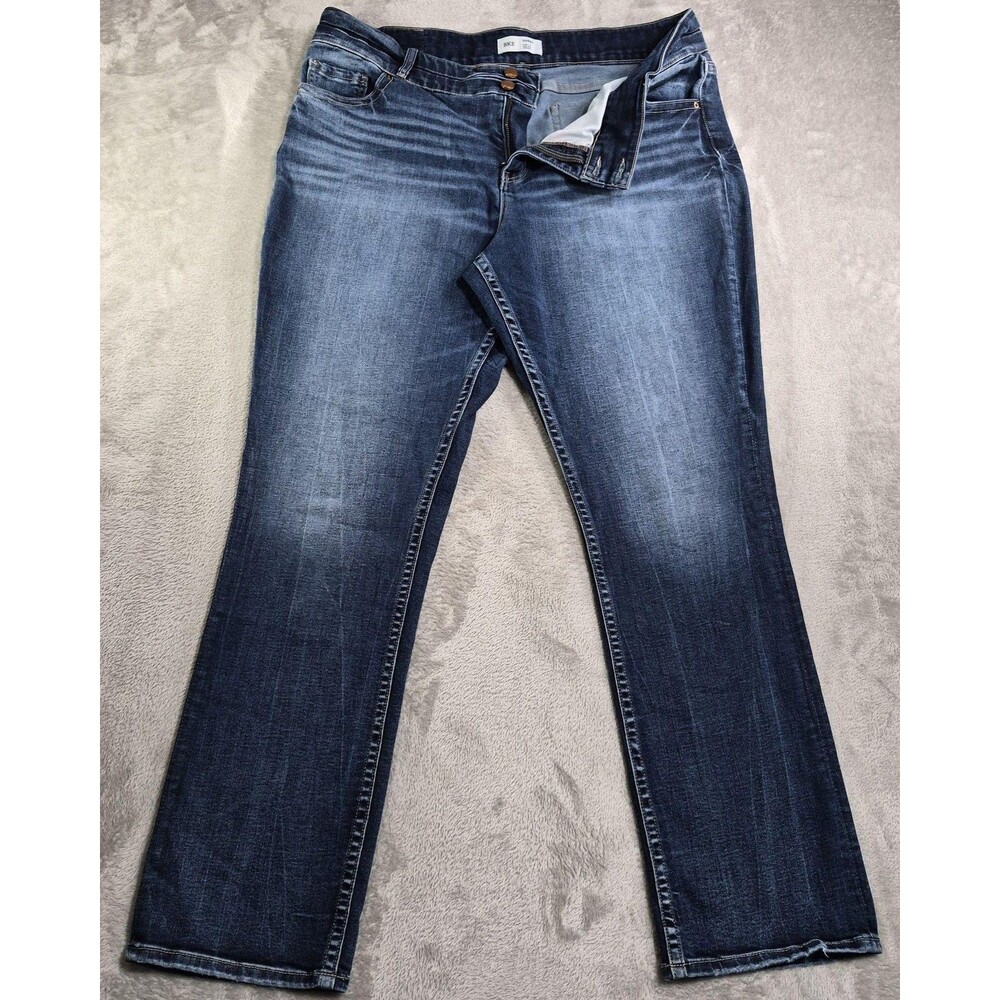 BKE Gabby Curvy Fit Straight Jeans Womens 38x32 Blue Med Wash High Rise Stretch